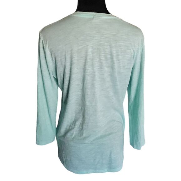 PATAGONIA Women's Top Front Pocket 3/4 Sleeve In Aqua Size Small - Picture 4 of 13